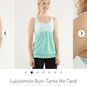 lululemon athletica mint Green  Tank Top